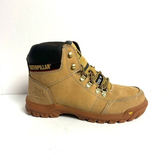 CAT Mens Outline Steel Toe Work Boot Size 10 M main image 4